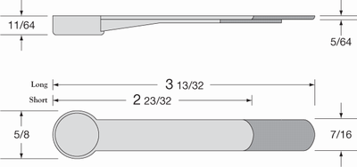 5cc Blue Short Handle Scoop (1 Teaspoon) 3 Long